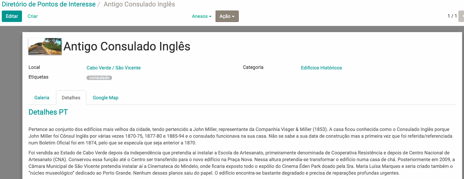 Odoo text and image block